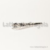 Coppetta filigranata a cono in metallo silver platedo 40x9mm