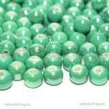 5 Perle in Ceramica Turchese 6mm