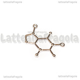 Connettore Molecola Caffeina in Argento 925 24.1x26mm