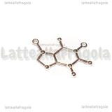 Connettore Molecola Caffeina in Argento 925 24.1x26mm