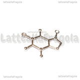 Connettore Molecola Caffeina in Argento 925 24.1x26mm