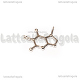 Connettore Molecola Cioccolato in Argento 925 22x15mm