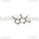 Connettore Molecola Cioccolato in Argento 925 22x15mm