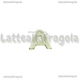 Ciondolo Lettera A in Acciaio Inox 11x10mm