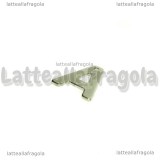 Ciondolo Lettera A in Acciaio Inox 11x10mm
