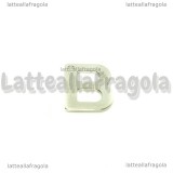 Ciondolo Lettera B in Acciaio Inox 11x9mm