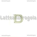 Ciondolo Lettera D in Acciaio Inox 11x10mm