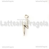 Charm Fulmine in metallo argento antico 20x6mm