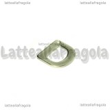 Ciondolo Lettera D in Acciaio Inox 11x10mm