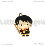 Ciondolo Harry Potter in metallo dorato smaltato 28x21mm