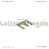 Ciondolo Lettera E in Acciaio Inox 11x8mm
