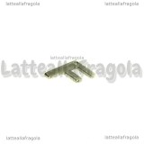Ciondolo Lettera F in Acciaio Inox 11x8mm