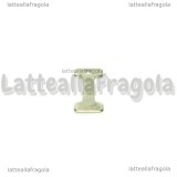 Ciondolo Lettera I in Acciaio Inox 11x9mm