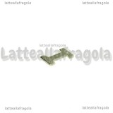 Ciondolo Lettera I in Acciaio Inox 11x9mm