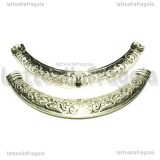 Mezzaluna in metallo argentato 120x48mm