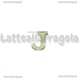 Ciondolo Lettera J in Acciaio Inox 11x7mm