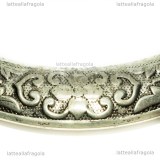 Mezzaluna in metallo argentato 120x48mm