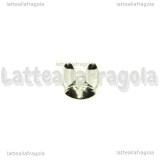 Coppetta Orecchie di Coniglio in metallo argentato 12x11mm