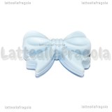 Fiocco in silicone Azzurro 25x18x10mm
