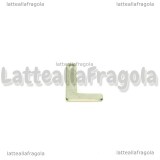 Ciondolo Lettera L in Acciaio Inox 11x10mm