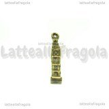 Charm 3D Big ben torre dell'orologio in metallo color bronzo 25x5mm