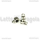 Portapendente in metallo argento antico 9x4mm