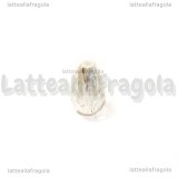 Goccia in vetro sfaccettato Cristal AB 15x10mm