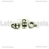 Portapendente in metallo argento antico 9x4mm