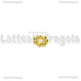 25 Spaziatori a margherita in metallo gold plated 5mm