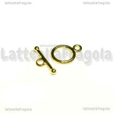 Chiusura Composta in metallo Gold Plated 14x10mm e 16mm