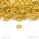 25 Spaziatori a margherita in metallo gold plated 5mm