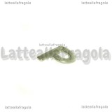 Ciondolo Lettera P in Acciaio Inox 11x8.5mm