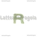 Ciondolo Lettera R in Acciaio Inox 11x10mm