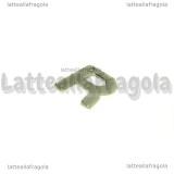 Ciondolo Lettera R in Acciaio Inox 11x10mm