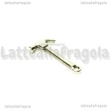 Charm Martello in metallo argento antico 26x13mm