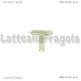 Ciondolo Lettera T in Acciaio Inox 11x10mm