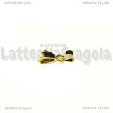 Portapendente in metallo gold plated 15x3mm