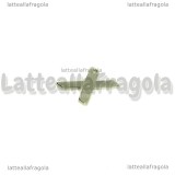 Ciondolo Lettera X in Acciaio Inox 11x9mm
