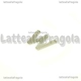 Ciondolo Lettera W in Acciaio Inox 12x11mm