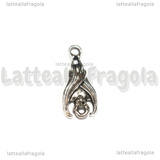 Connettore Pipistrello in metallo argento antico 21x10mm