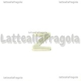 Ciondolo Lettera Z in Acciaio Inox 11x8.5mm