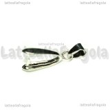 Portapendente in ottone silver plated 19x10mm