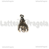 Connettore Pipistrello in metallo argento antico 21x10mm