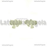 Charm Fiocco in Acciaio inox 10x10mm