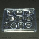Stampo Gemme lucide in silicone rigido 75x60mm
