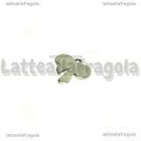 Charm Fiocco in Acciaio inox 10x10mm