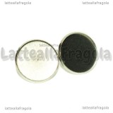 Coppia orecchini a perno in Acciaio inox con base cammei 20mm