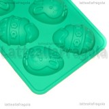 Stampo Pasqua Kawaii in silicone 22.5x10x1.8cm