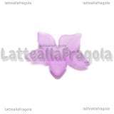 10 Fiori in lucite Rosa foro passante 28x7mm