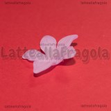 10 Fiori in lucite Rosa foro passante 28x7mm